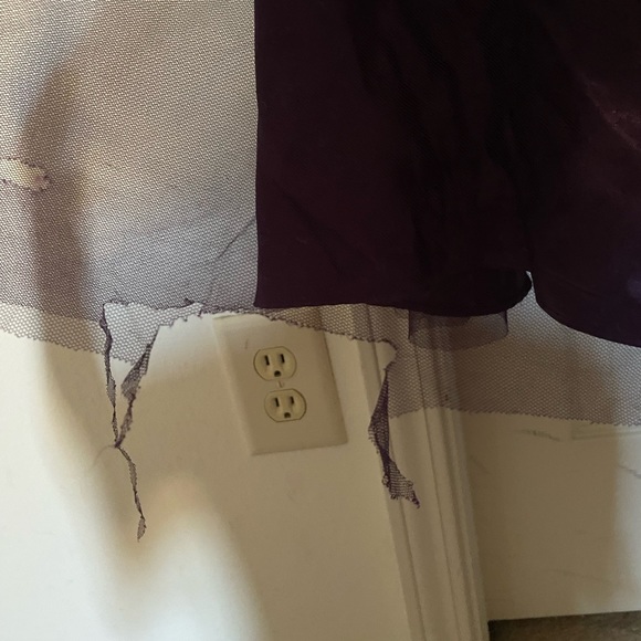 Windsor Gold Bustier Eggplant Tulle Prom Dress - Picture 7 of 10